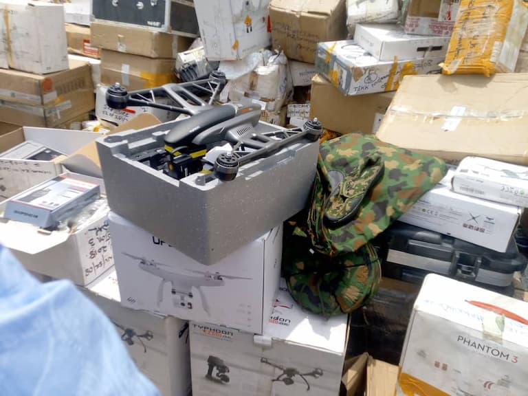 Customs Intercepts Drones, Military Uniforms, Others In Lagos