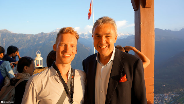 meeting CEO Urs Kessler at Harder Kulm in Interlaken in Grindelwald, Switzerland 