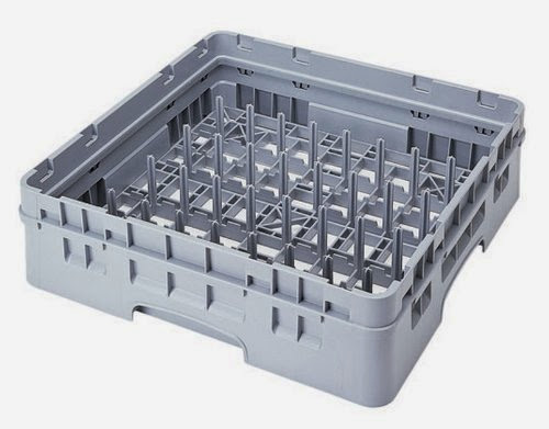  Cambro PR59500-151 Polypropylene Camrack Dishwashing Peg Rack with 1-Extender, 5 by 9-Inch, Soft Gray