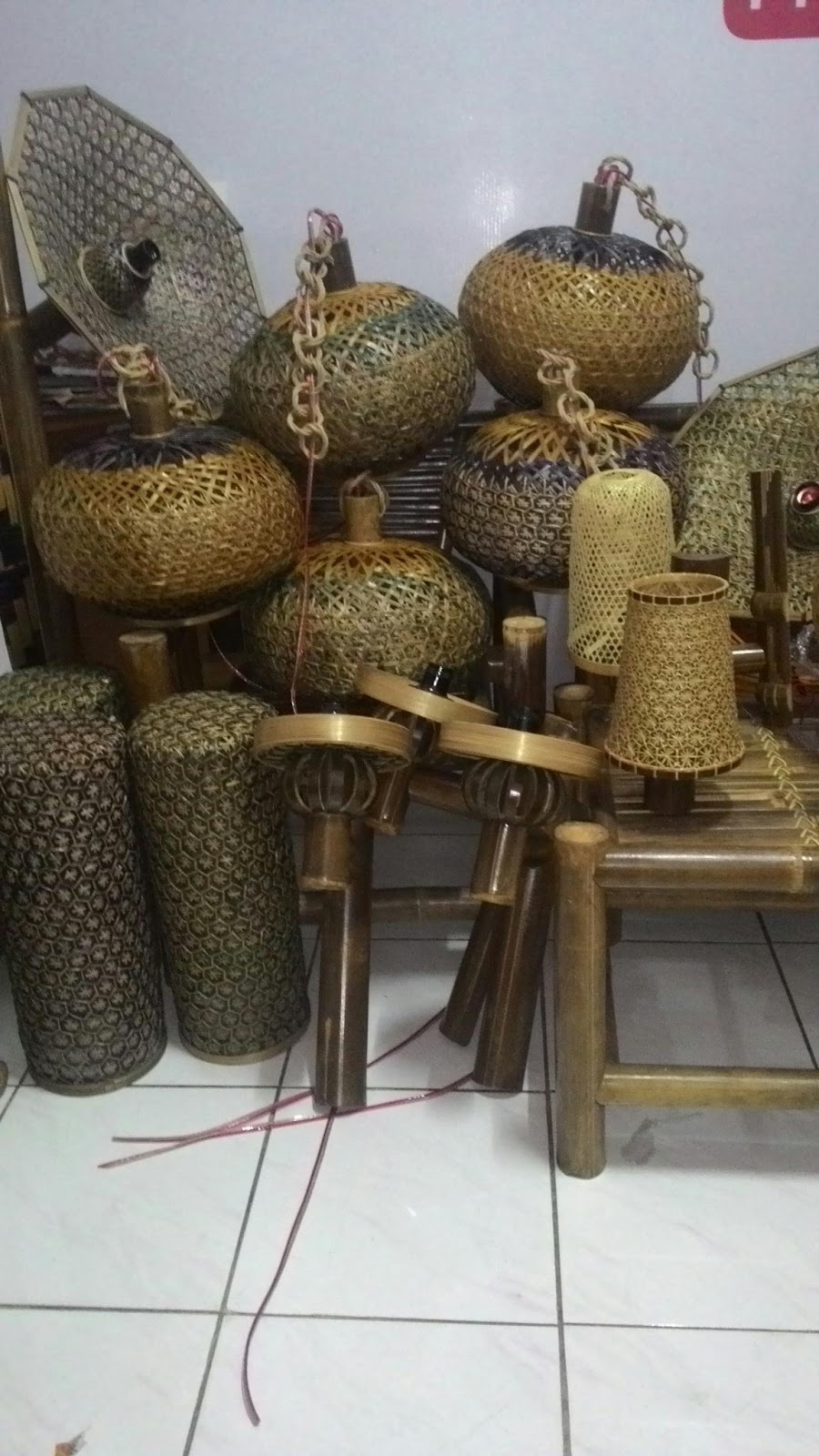 Komunitas Topi Bambu  Produk kerajinan  Tangerang Kap  Lampu  