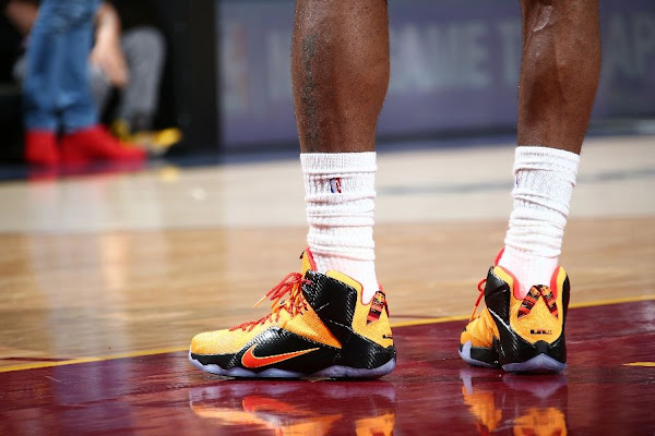 LeBrons Game 3 Shoe Close Ups  LeBron 12 Elite PE amp Witness GR