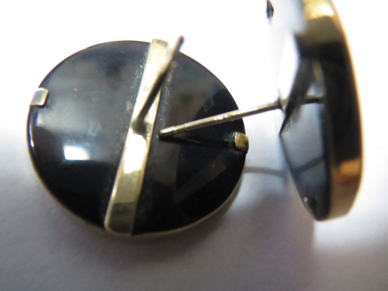 14kt and Black Onyx Earrings