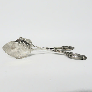 Web Sterling Silver Germany Serving Tongs