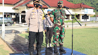 Personil Gabungan TNI- Polri dan Instasi Terkait Sumbawa Barat Apel Persiapan Pam Malam Takbiran