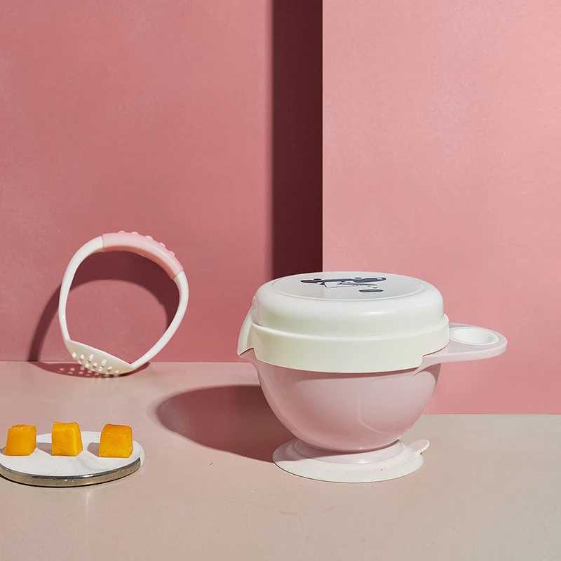 Babyvoedselmolen set Multifunctionele fruit- en groente-stamper met kom Veilig voedsel voor baby's en kinderen