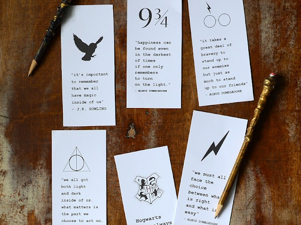 Modern Harry Potter Printable Bookmarks