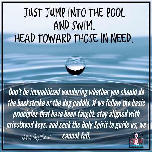 Follow Elder Holland’s Advice and Jump into the Pool and Swim.