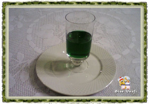 Calda de licor de menta