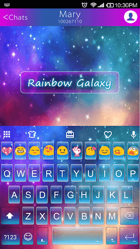 Rainbow Galaxy Emoji Keyboard