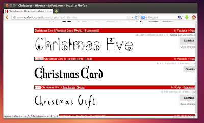 DaFont, font natalizi