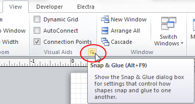 To open Snap & Glue window