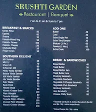 Srushti Garden menu 4