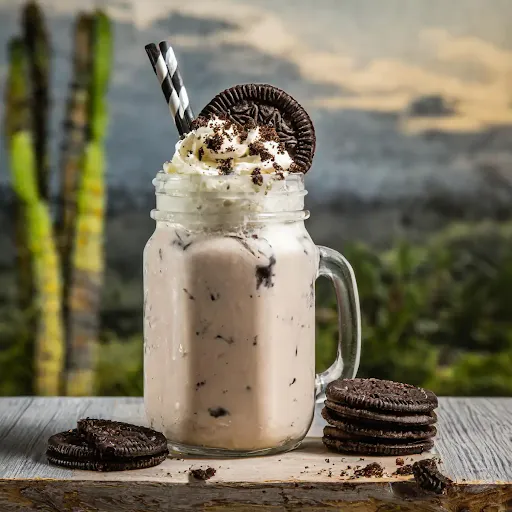 Oreo Thick Shake [450 Ml, Mason Jar]