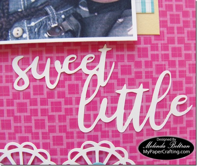 DCWV Baby Girl Stack w Pazzles Stackaholic Challenge Scrapbook Layout Idea