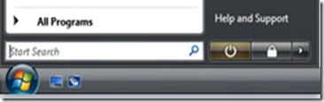 Windows Vista start menu with search box