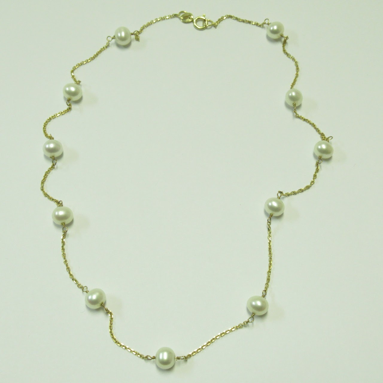 14K Gold and Pearl Necklace