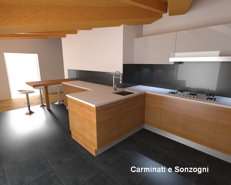 Progettazione arredamento con rendering 3dcarminati e sonzogni