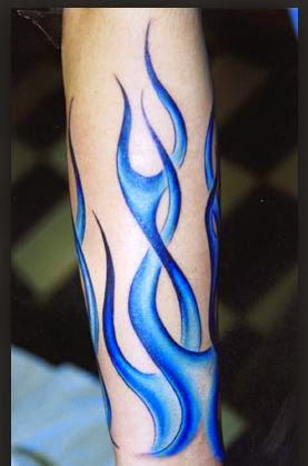 Blue Flame Tattoos