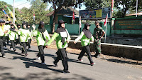 Koramil 1615-03/Sambelia Amankan Lomba Gerak Jalan Sambut HUT Kemerdekaan RI 