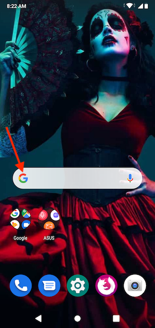 Accedi all'app Google dalla barra di ricerca