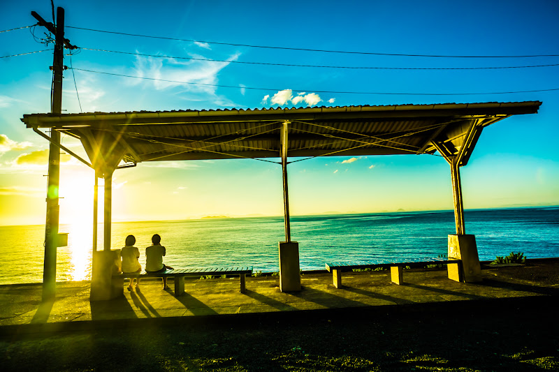 Shimonada Station evening view 3