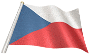 Czech flag on a flag pole gif animation
