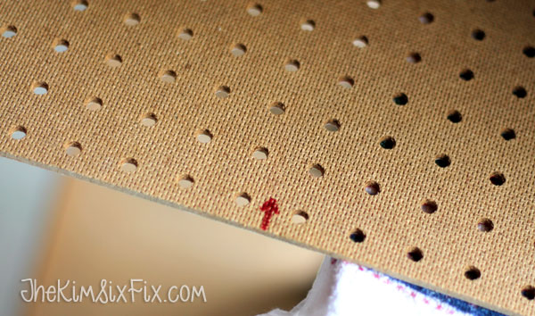 Cutting pegboard mark