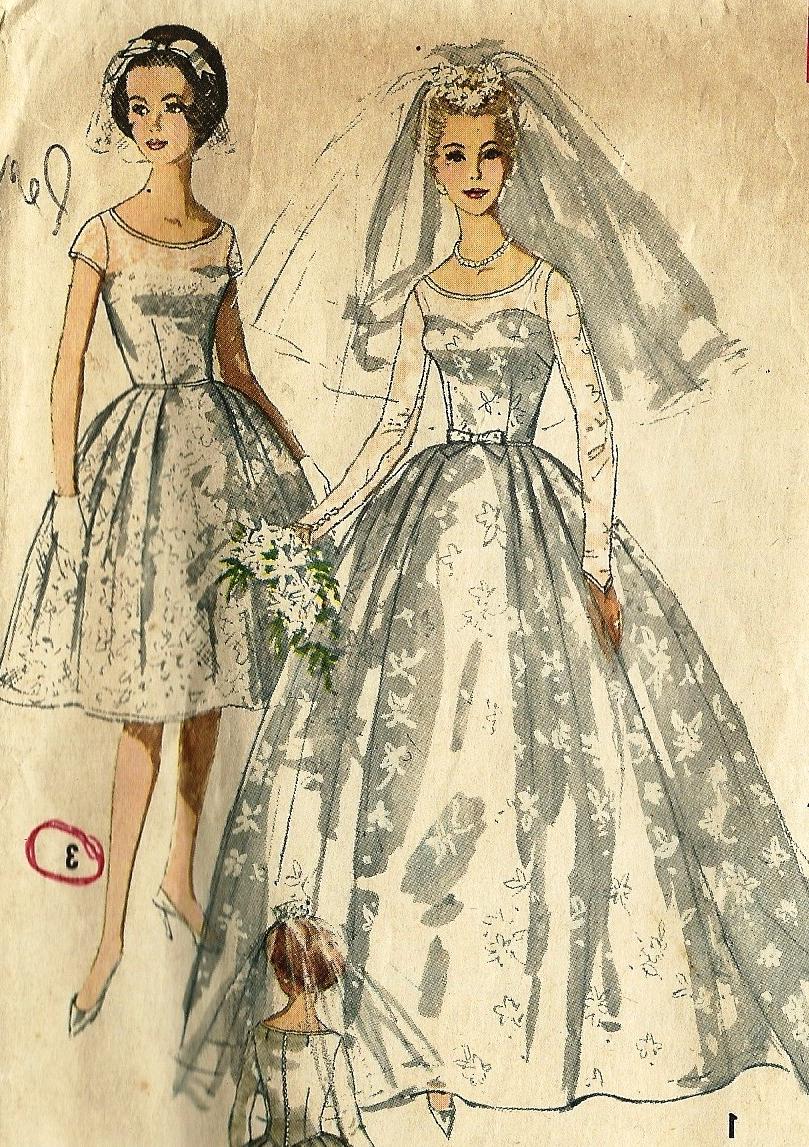 Vintage Wedding Dress Pattern,