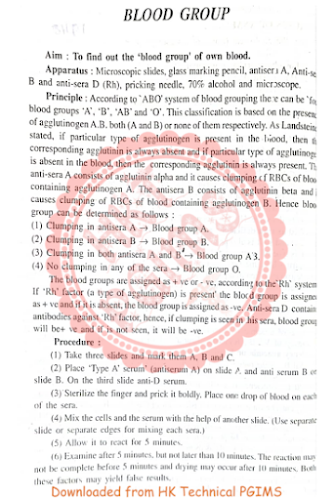 Blood Grouping 1st Semester B.Pharmacy ,BP101T Human Anatomy and Physiology I,BPharmacy,Handwritten Notes,BPharm 1st Semester,Important Exam Notes,