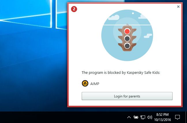 Kaspersky Safe Kids, Windows, родительский контроль