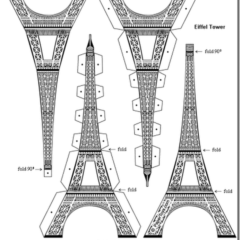 Jugar y Torre Eiffel maqueta para armar