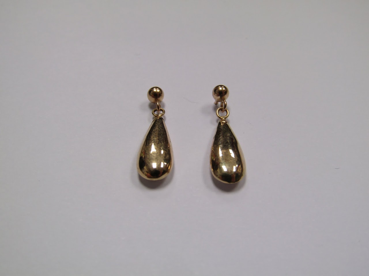 14 K Tear Drop Earrings