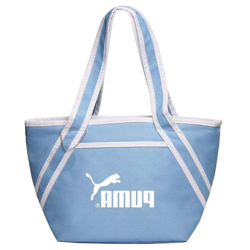 Black    Light Blue Tote Bags