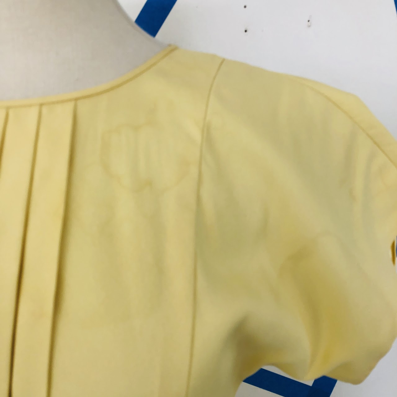 Prada Pleated Yellow Dress