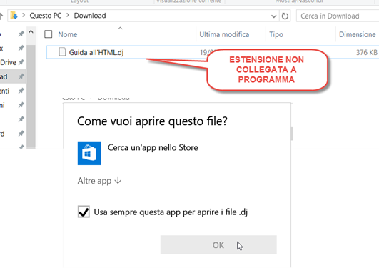 estensione-non-collegata-software estensione-non-collegata-software