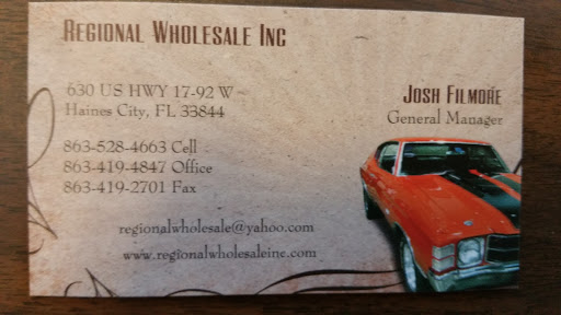 Used Car Dealer «Regional Wholesale Inc», reviews and photos, 630 US-17, Haines City, FL 33844, USA