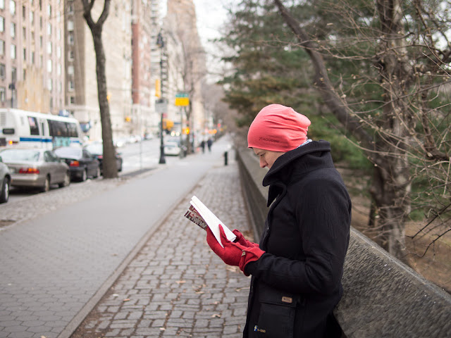 Ellen looking for directions, taken with Panasonic Leica 25 f/1.4.