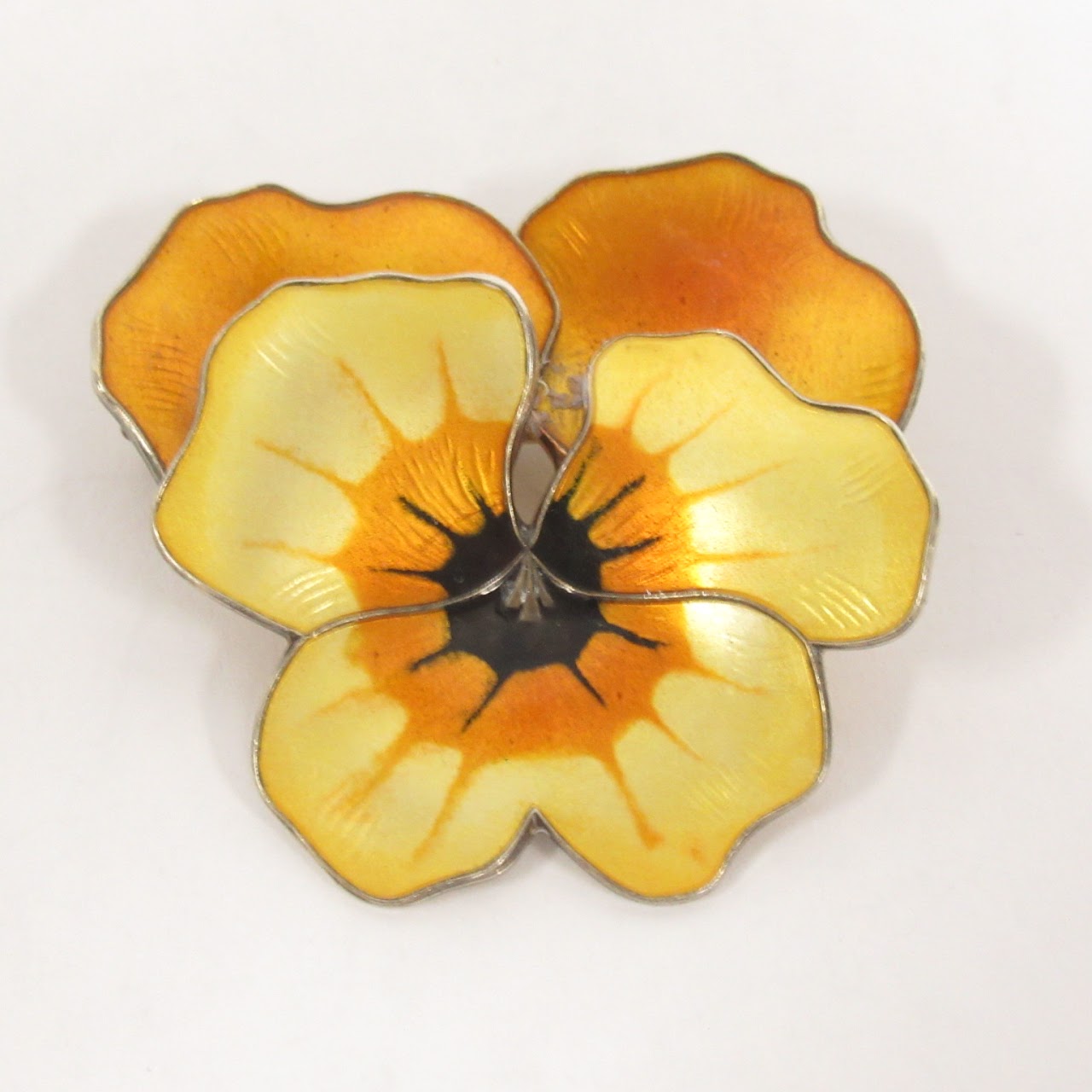 Sterling Silver David Andersen Floral Brooch