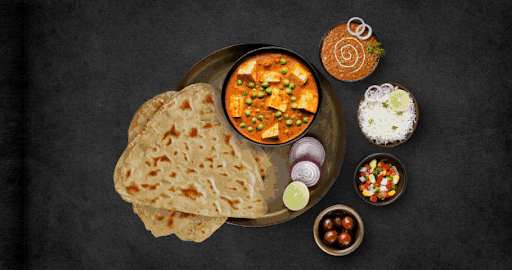 Matar Paneer Thali Meal