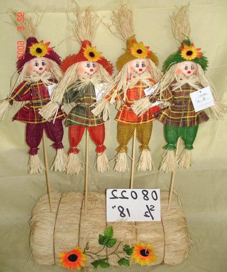 Straw scarecrow, 4 designs