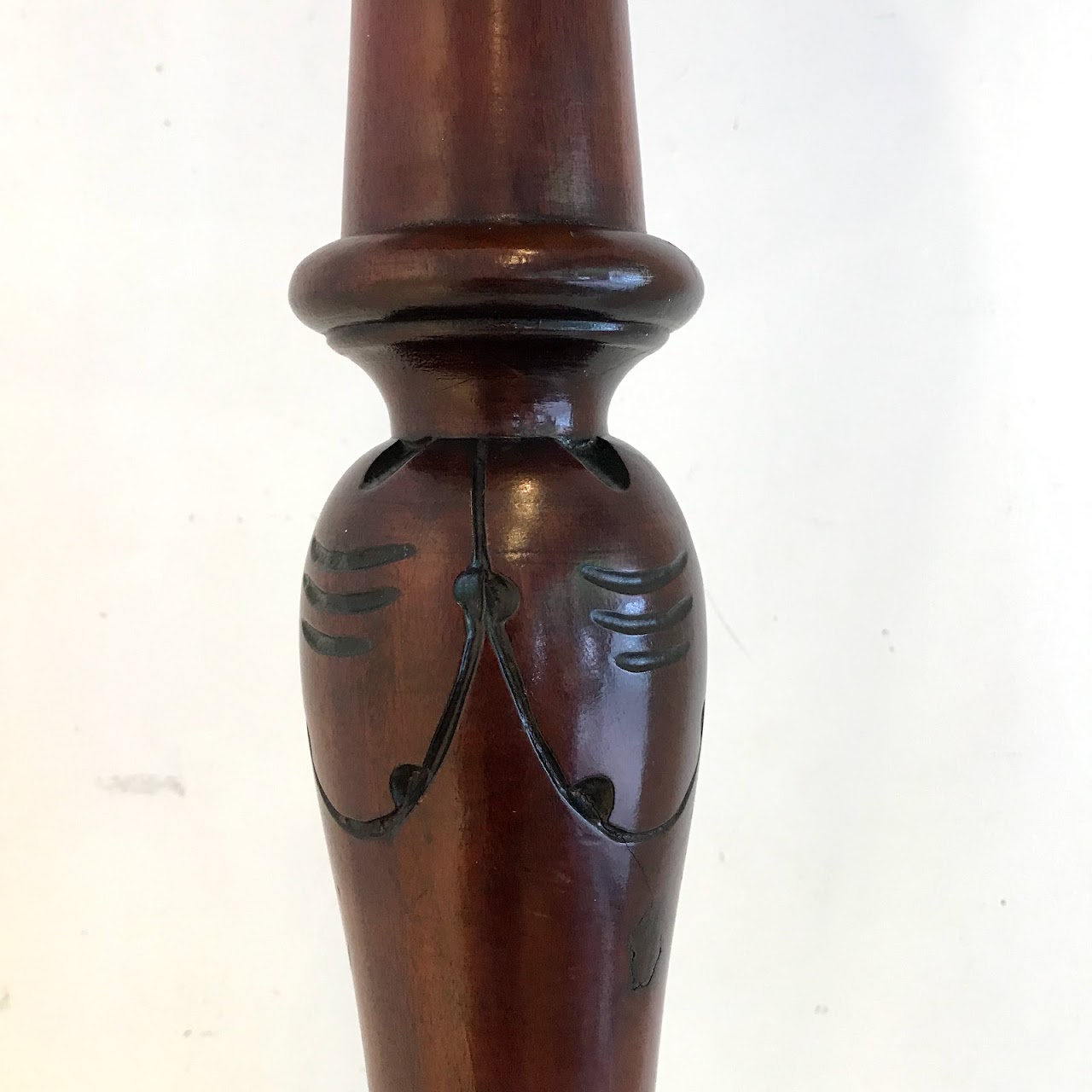 Georgian Style Turned Mahogany Floor Lamp
