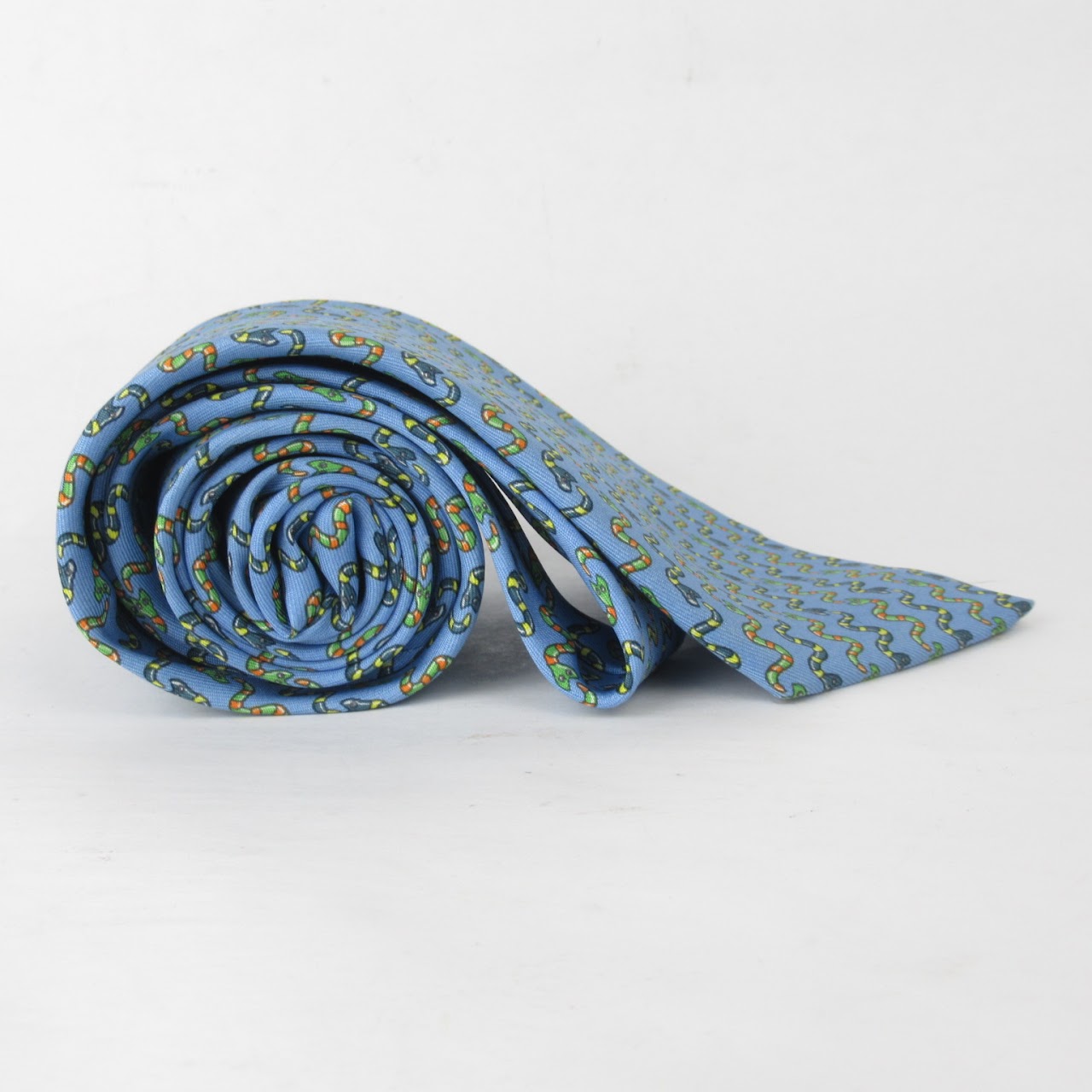 Hermès Blue Snake Tie