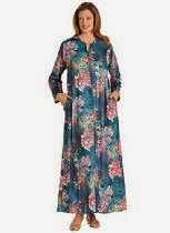 <br />AmeriMark Women's Print Zip Robe