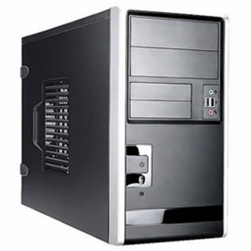  In Win IW-EM013.T350SL Black / Silver Micro ATX Mini Tower / Computer Case with 350W Power Supply