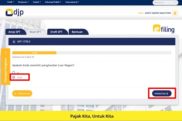 DJP Online Penghasilan Luar Negeri SPT Online 2021