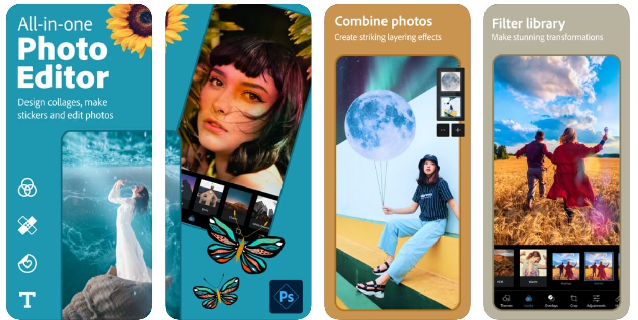 Adobe photo Express |  แอพแก้ไขรูปภาพที่ดีที่สุดสำหรับ iPhone (2020)