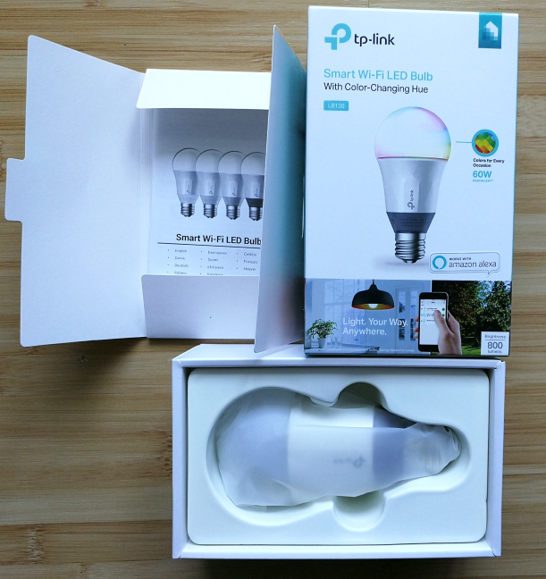 TP-LINK LB130, bombilla inteligente, tono que cambia de color, WiFi, LED