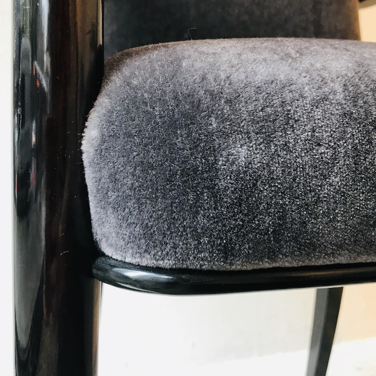 Rosewood and Mohair Fauteuil Pair