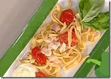 Tagliolini con bocconcini di dentice