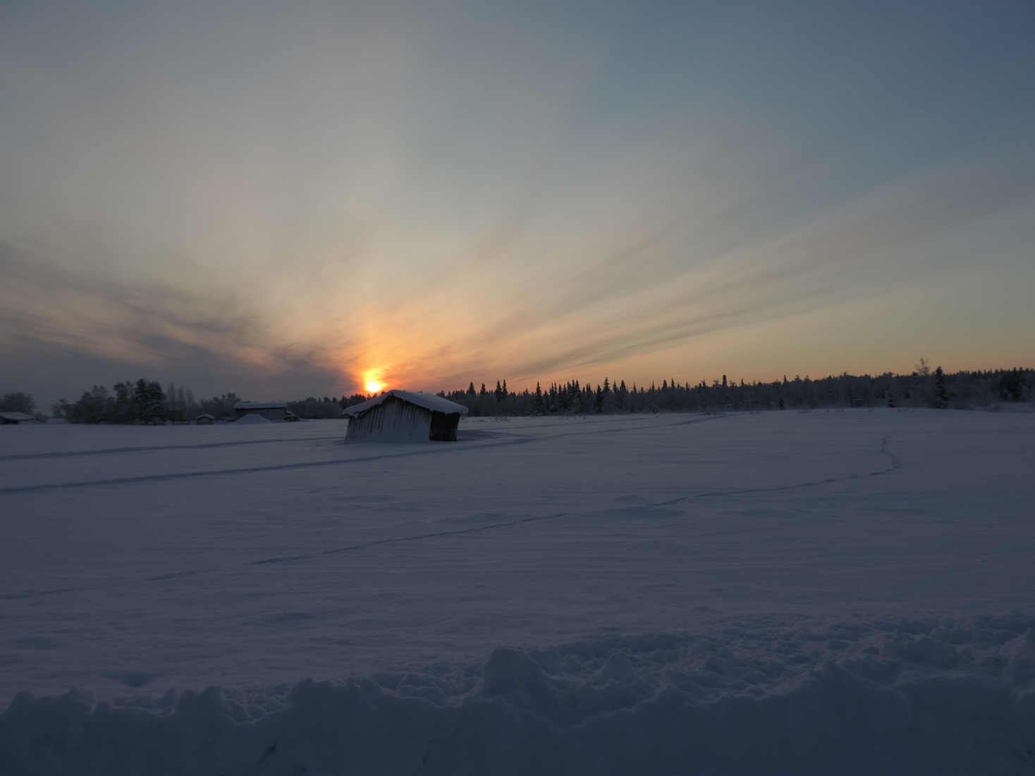 Lannavaara Winter Sun